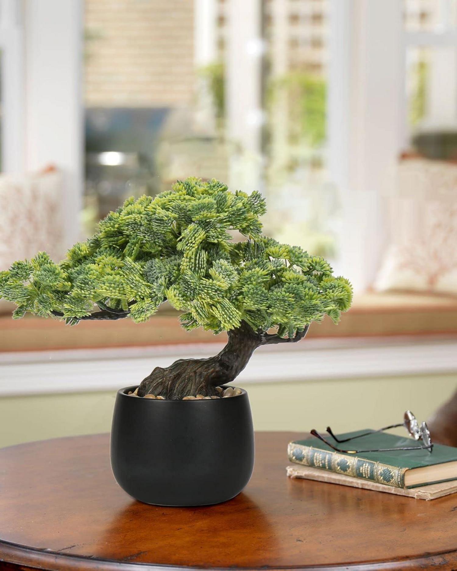 Kunstpflanze Bonsai Baum 25 cm im Keramiktopf, Aesthetic Japanische