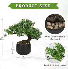 Kunstpflanze Bonsai Baum 25 cm Keramiktopf künstlich