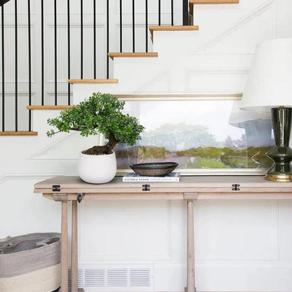 Künstlicher Bonsai Baum Podocarpus 25 cm mit Keramiktopf - Deko für Wohnzimmer und Schlafzimmer