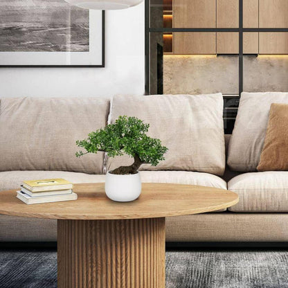 Kunstpflanze Bonsai Baum 25cm im Keramiktopf weiss-1 Aesthetic Deko