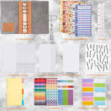 A6 Budget Planner PU Leder Binder Budgetaufkleber