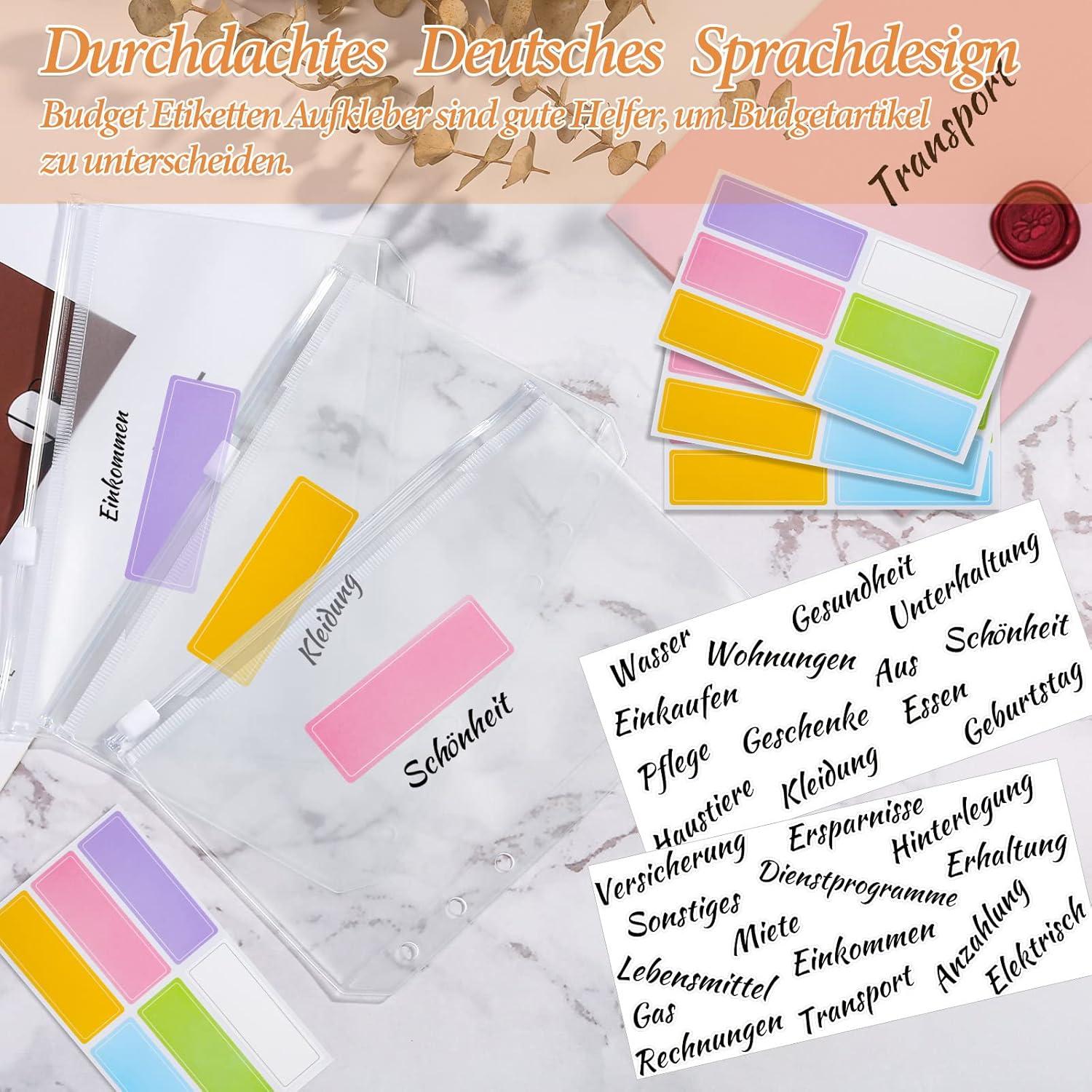 A6 Budget Planner PU Leder Binder Deutsch - Geld Spar Mappe