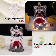 Ewige Rose Engel Figur mit LED Licht und Halskette