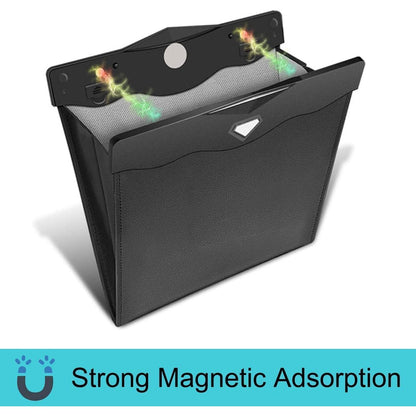Magnetischer Auto Mülleimer aus hochwertigem PU-Leder für