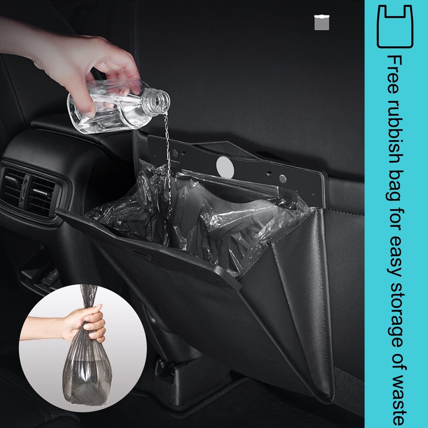 Magnetischer Auto Mülleimer aus PU-Leder Wasserdichter