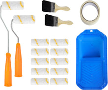 16-teiliges Farbroller Pinsel Set mit Farbwanne und Kreppband