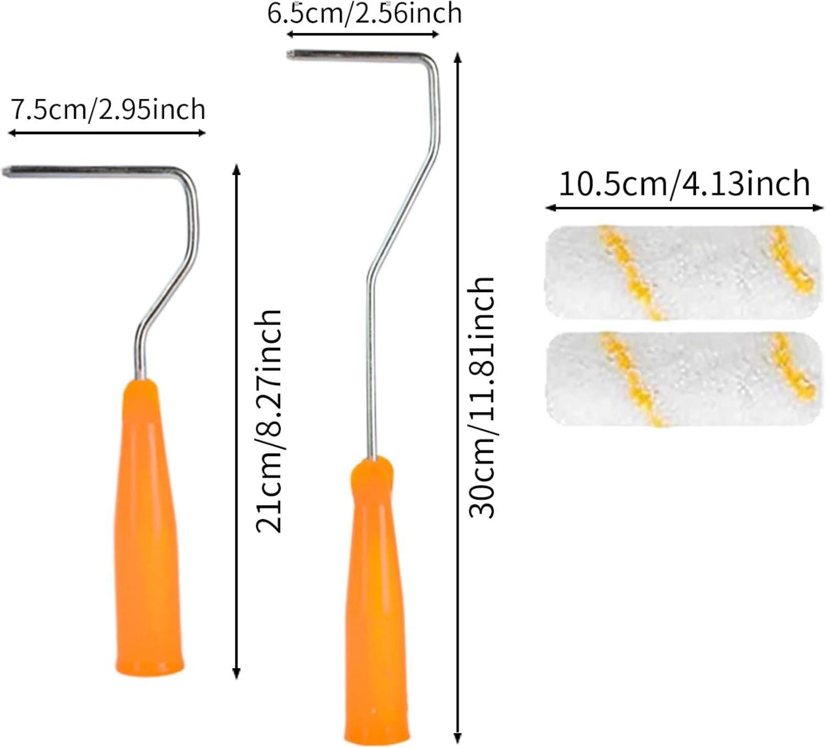 16-teiliges Farbroller-Pinsel-Set mit Farbwanne und Zubehör