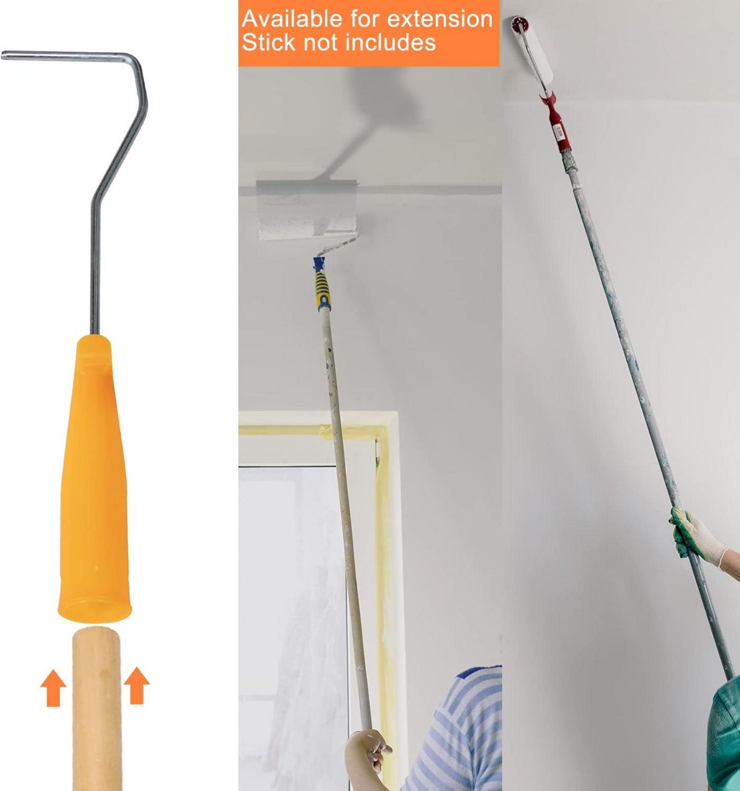 Malerset 16-teilig Farbroller Pinsel Farbwanne Kreppband 10cm