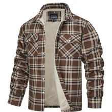 Herren Thermohemd Braun mit Innenfleece