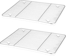 Edelstahl Kuchengitter Set Rechteckig Backgitter 38,7x28,3x1,5cm