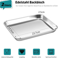 Mini Backblech Edelstahl 2 Stück Rechteckige Ofenblech