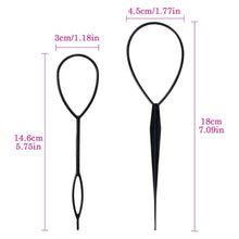Haar Twister Set 2 Stück Schwarz - Flechten DIY Styling