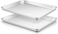 2er Set Edelstahl Backblech 31.4x24.6x2.5cm Rostfrei