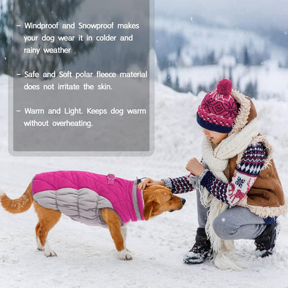 Wasserdichter Hundemantel Winterjacke Fleece gefüttert Reflektierend