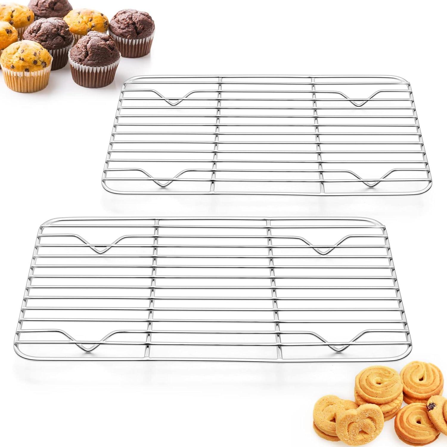 Auskühlgitter Set Edelstahl für Backen/Grillen 21,5x16cm