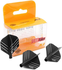 AK4 Dart Flights Standard/Slim Form attraktives Muster 3er Set schwarz