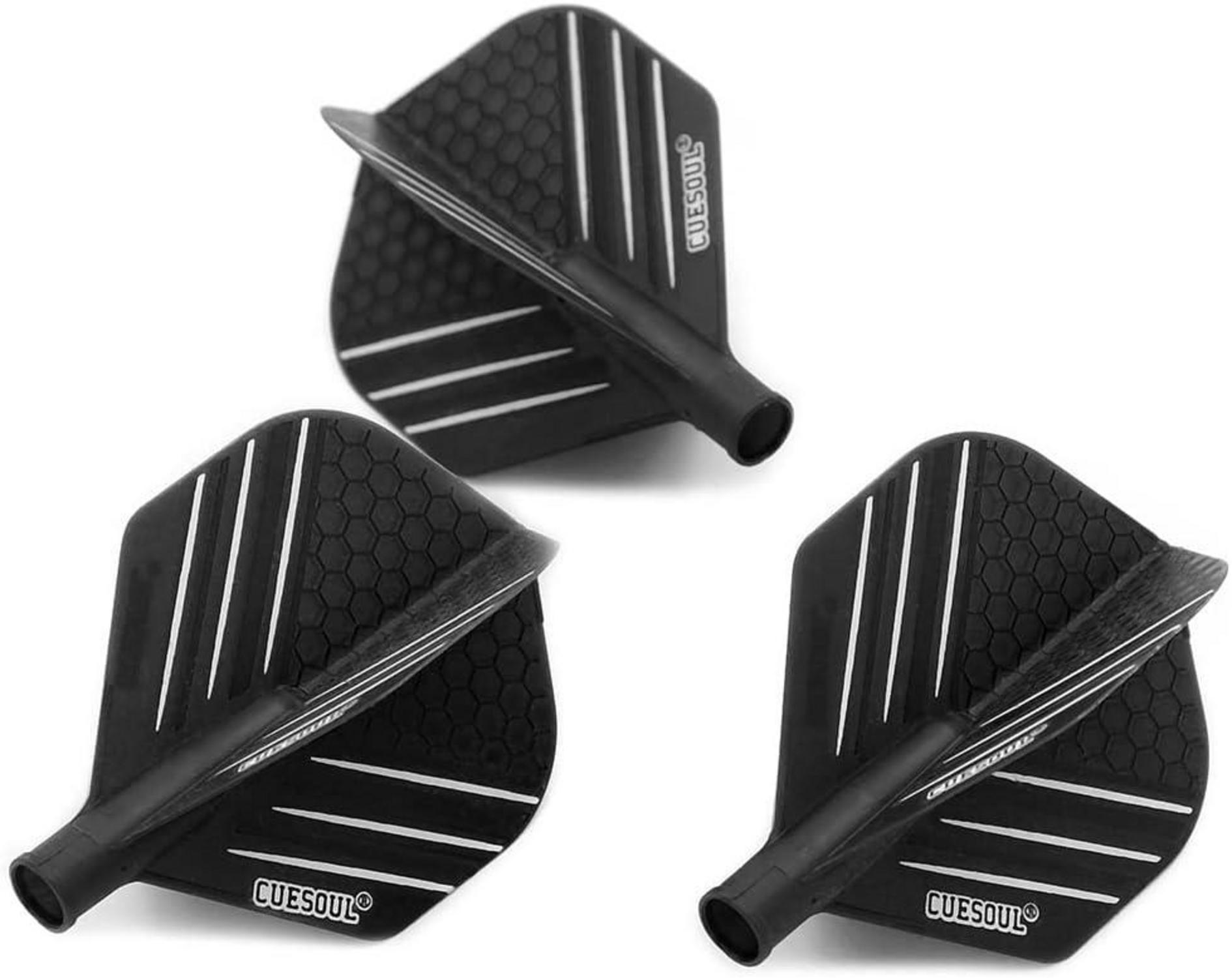 AK4 Dart Flights Standard/Slim Form attraktives Muster 3er Set schwarz