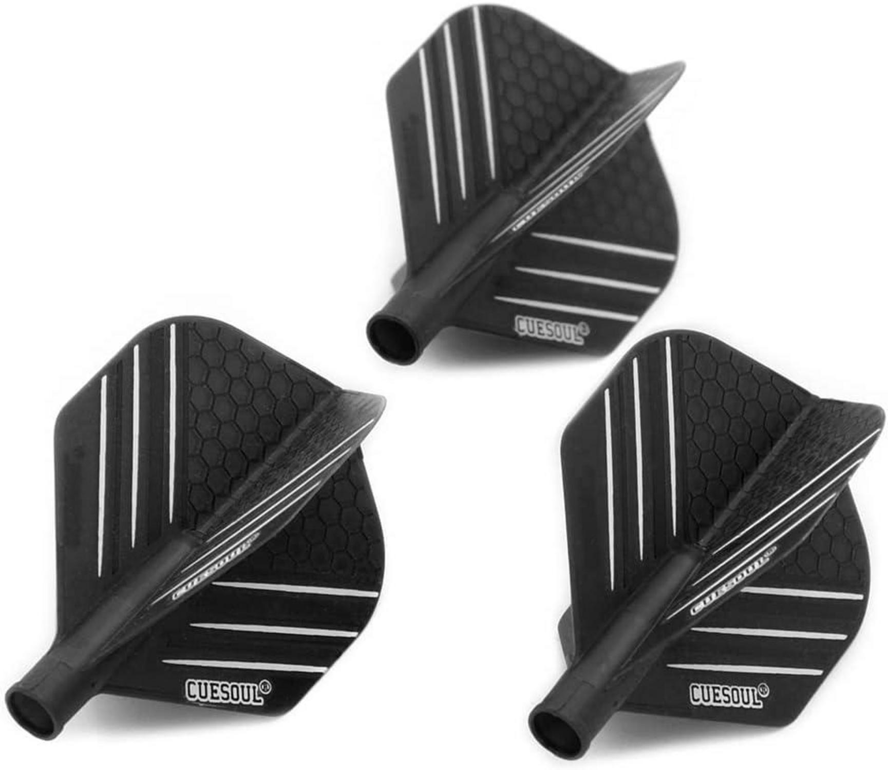 CUESOUL TERO AK4 Dart Flights 3er Set Schwarz Standardform