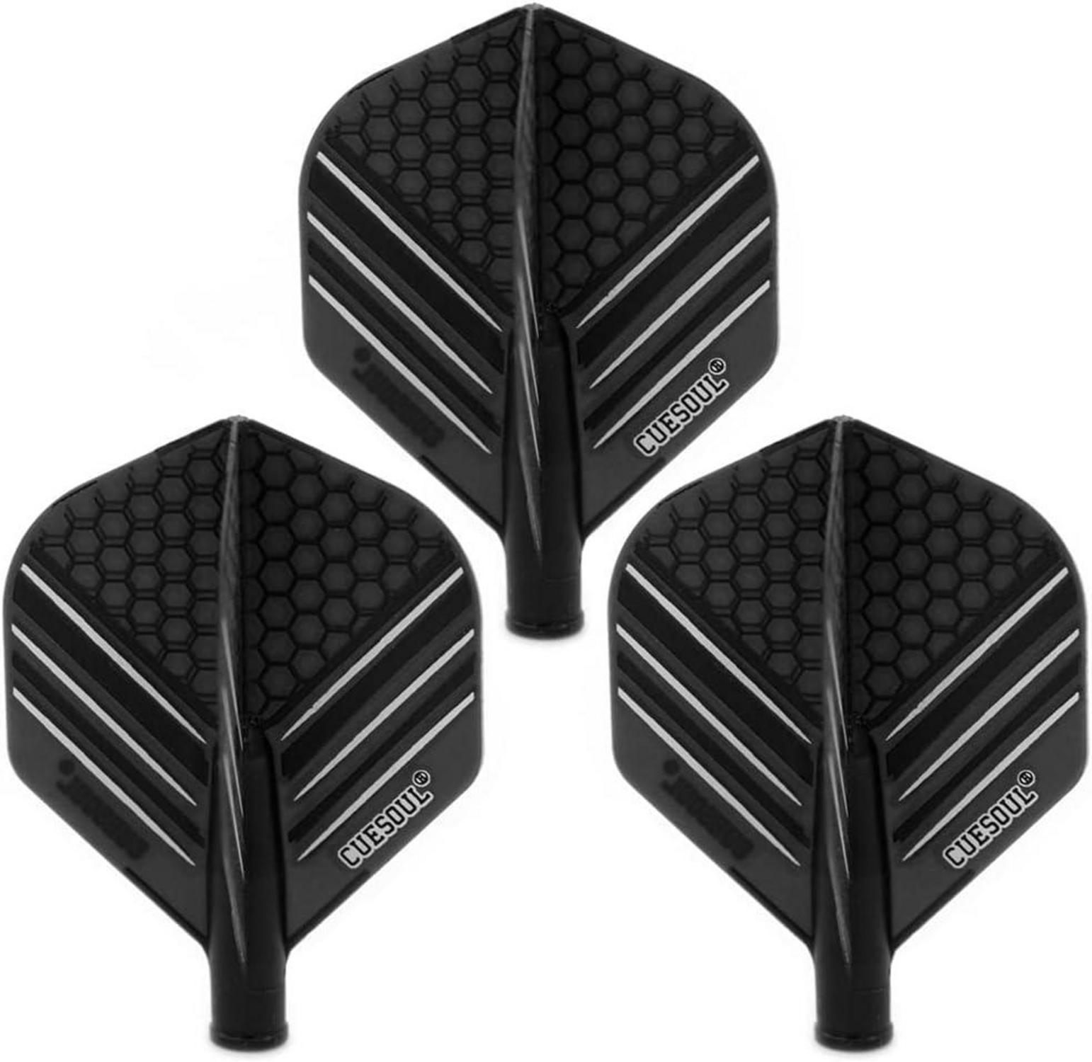 AK4 Dart Flights Standard/Slim Form attraktives Muster 3er Set schwarz