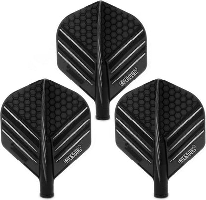 AK4 Dart Flights Standard/Slim Form attraktives Muster 3er Set schwarz