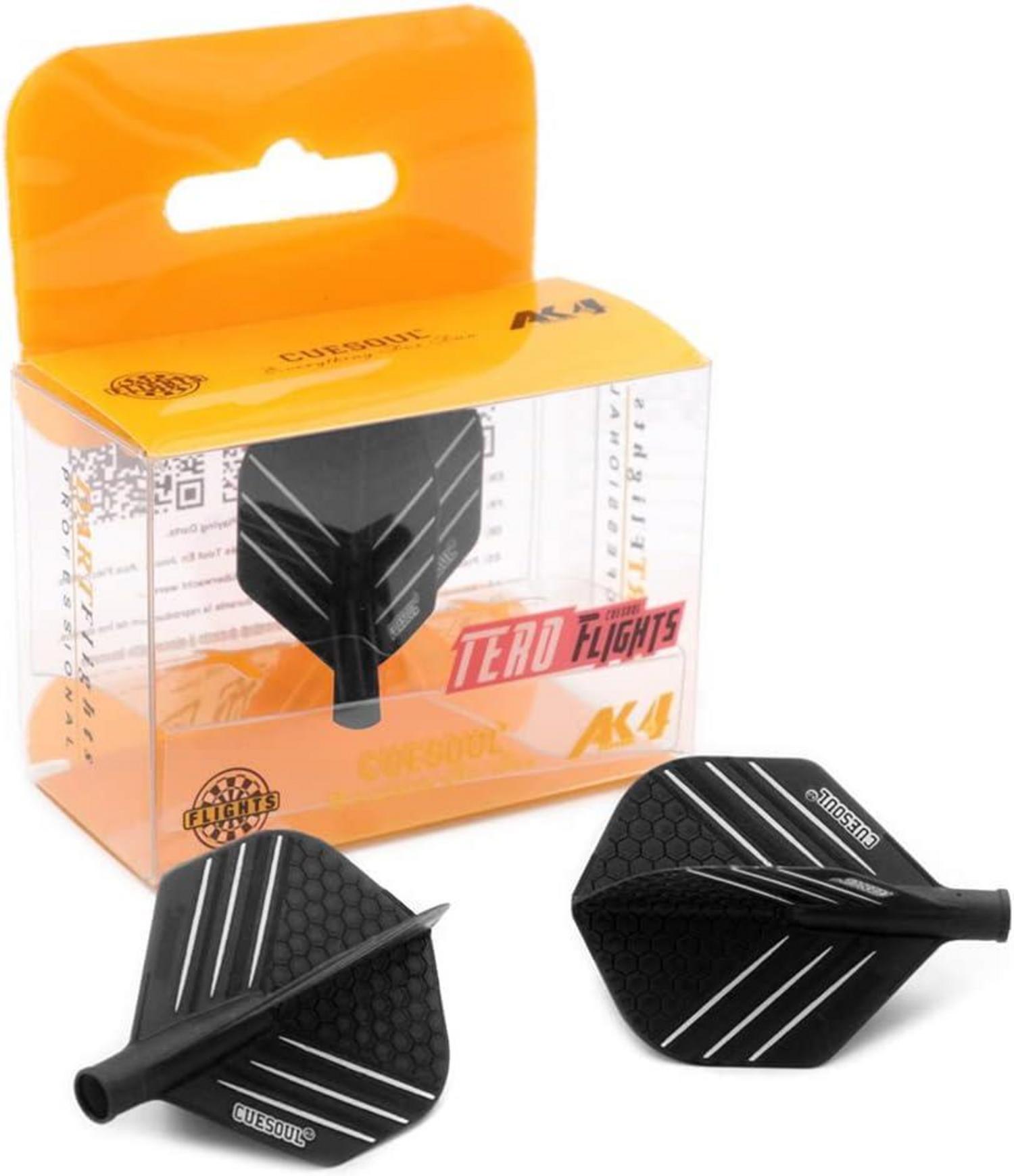 CUESOUL TERO AK4 Dart Flights 3er Set Standard/Slim schwarz attractiv Muster
