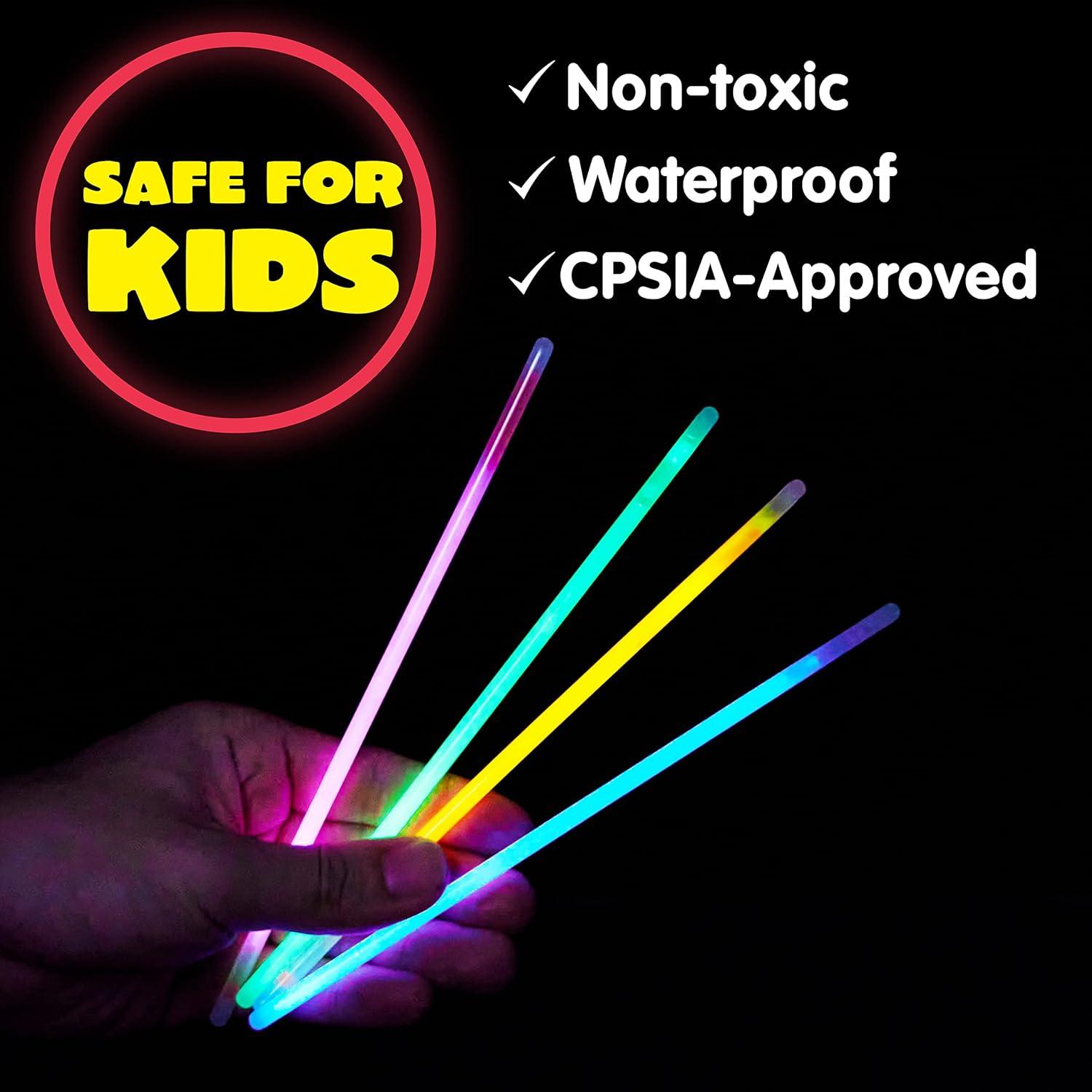 Knicklichter Neon Leuchtstäbe Party Set 300 Stück 20.3cm Armbänder Kinder