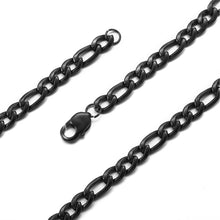 Herren Silber Edelstahl Panzerkette 5mm 45-90cm Figarokette