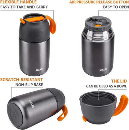 Thermobehälter Edelstahl Isolierbehälter Warmhaltebebehälter 2er Set