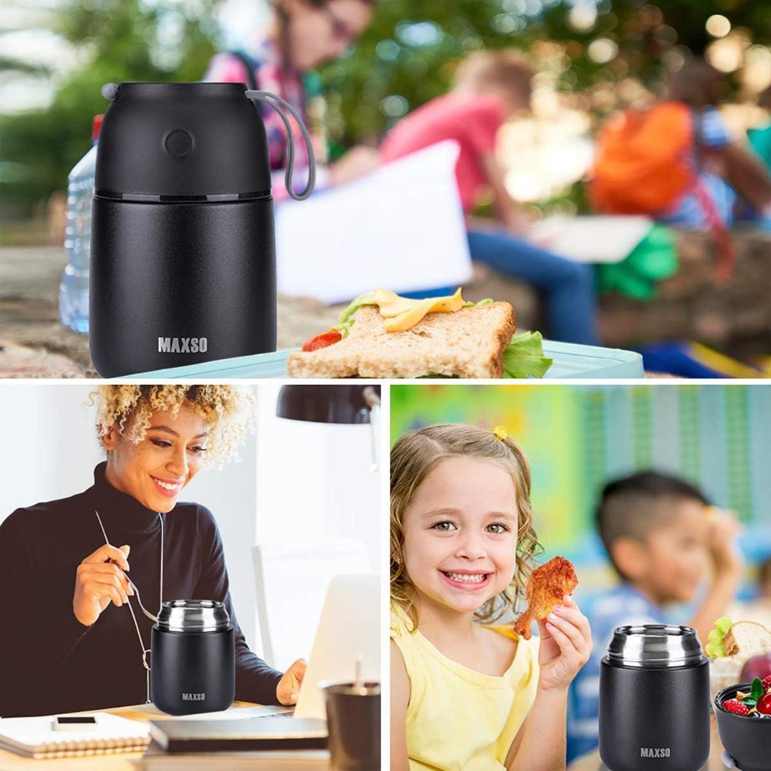 Thermobehälter Essen 500ml 700ml Edelstahl Warmhaltebecher Löffel Set