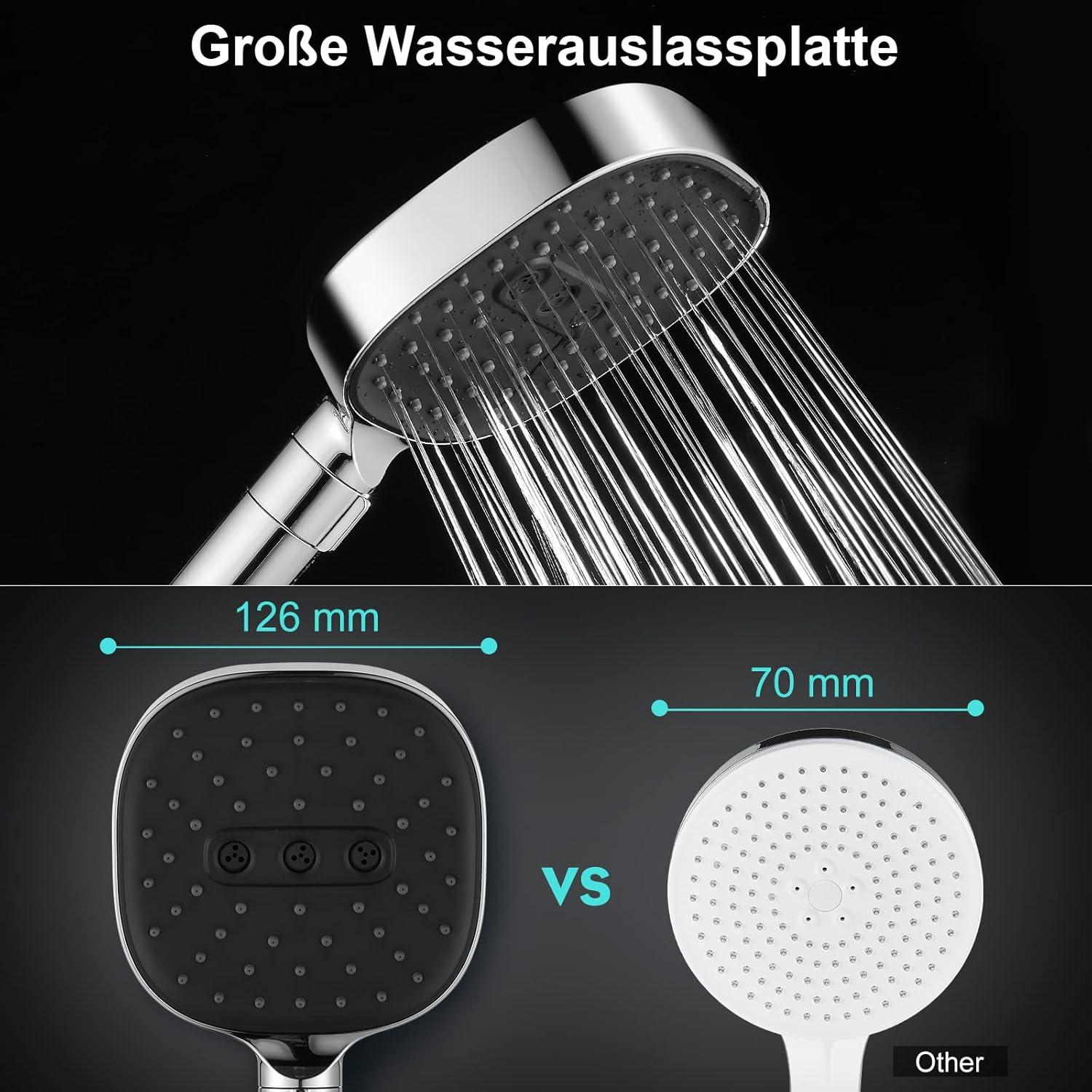 Cobbe Duschkopf Wassersparend Regendusche Groß Duschkopf Chrom