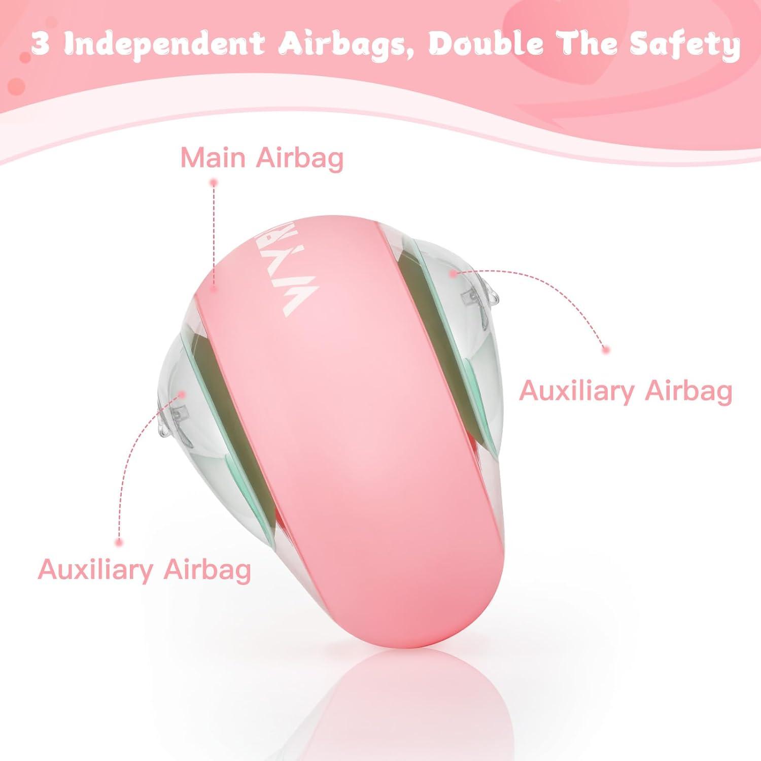 Schwimmflügel Baby 1-6 Jahre 6-20Kgs 3 Airbags Rosa S