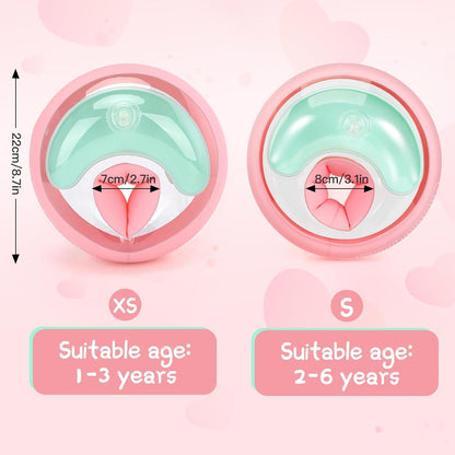 Schwimmflügel Baby 1-6 Jahre 6-20Kgs Rosa XS S 3 Airbags