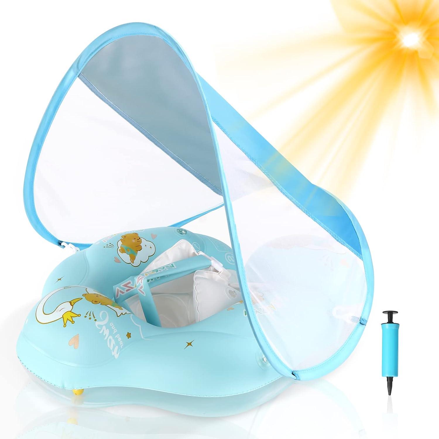 Schwimmring Baby Schwimmhilfe Sonnendach SPF 50+ 6-36 Monate