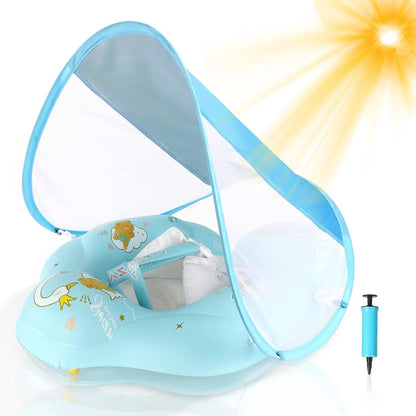 Schwimmring Baby Schwimmhilfe Sonnendach SPF 50+ 6-36 Monate