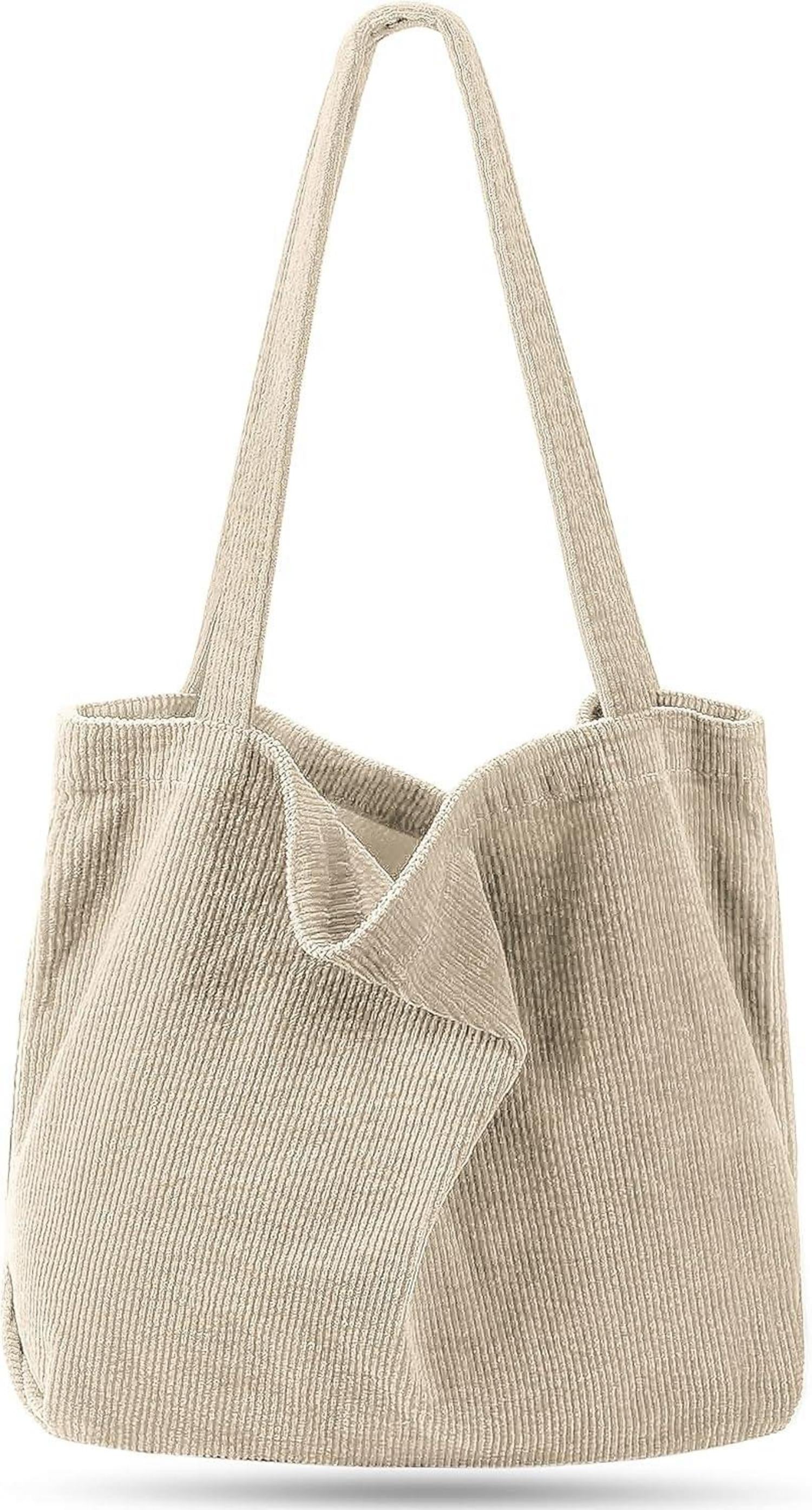 Blauer Captain Blues Cord Shopper für Damen - Große Umhängetasche