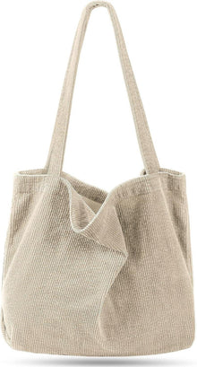 Blauer Captain Blues Cord Shopper für Damen - Große Umhängetasche