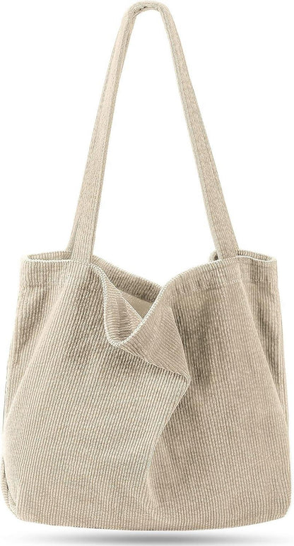 Blauer Captain Blues Cord Shopper für Damen - Große Umhängetasche