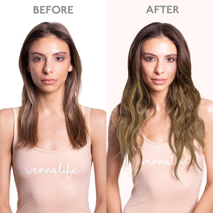 Echthaar Haarverlängerung Balayage Schoko-Karamell 40cm