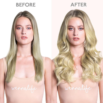 Echthaar Haarverlängerung Aschblond bis Platinblond 45cm