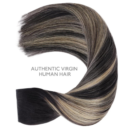 Echthaar Haarverlängerung Balayage Schwarz-Blond 35cm