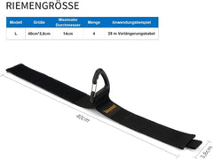 Klettband mit Öse und dreieckiger Schnalle für