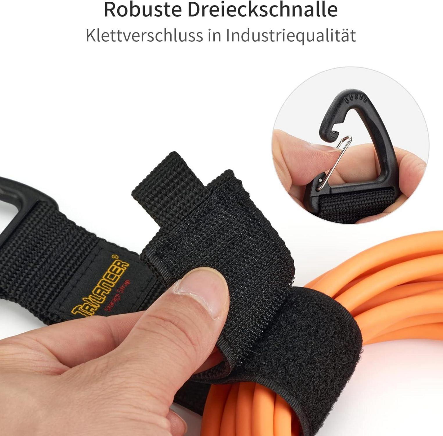 Trilancer Klettband mit Öse und dreieckiger Schnalle - 4er Pack
