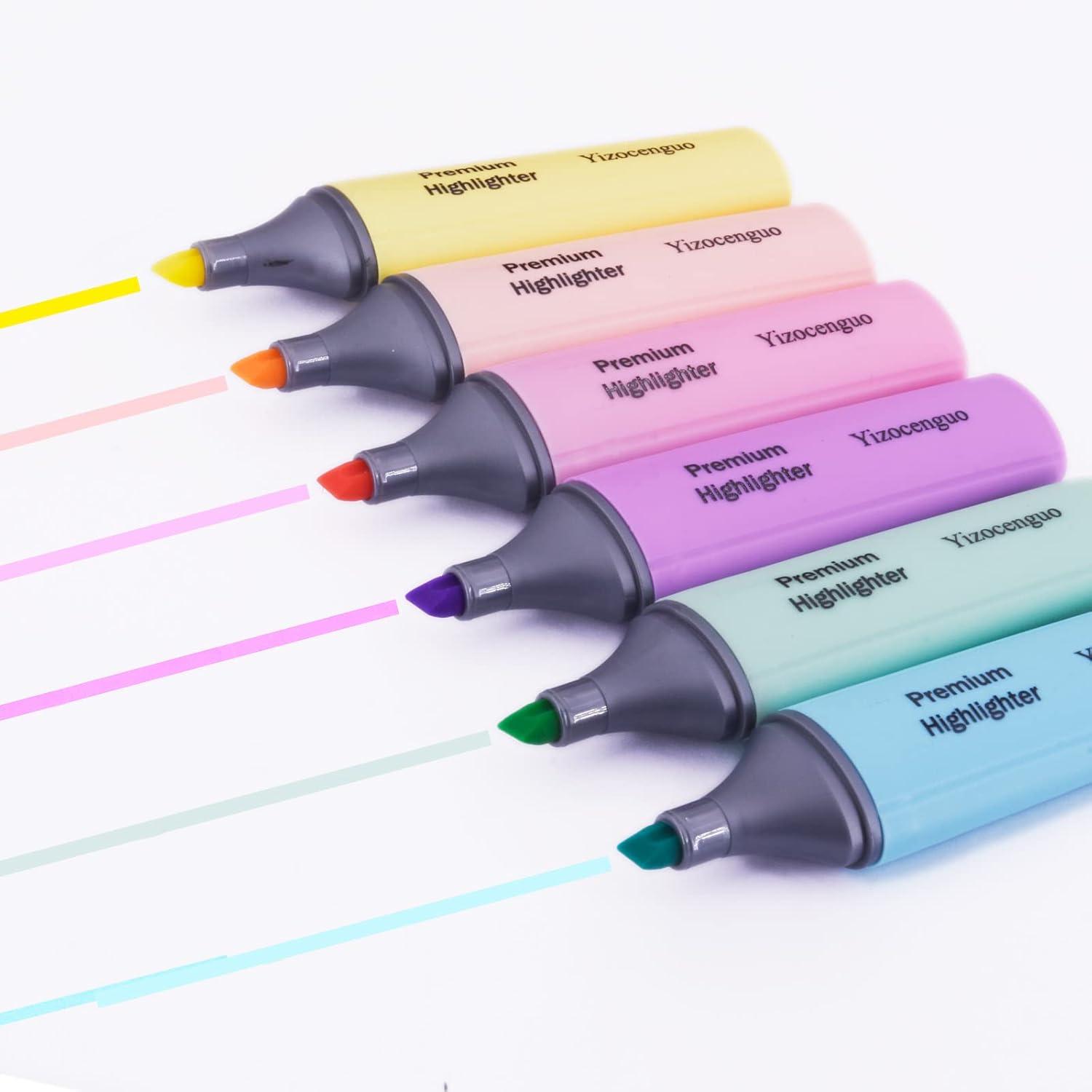 Pastel Textmarker Set - 6 verschiedene