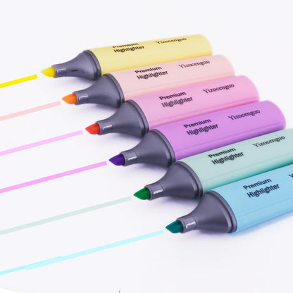 Pastel Textmarker Set - 6 verschiedene