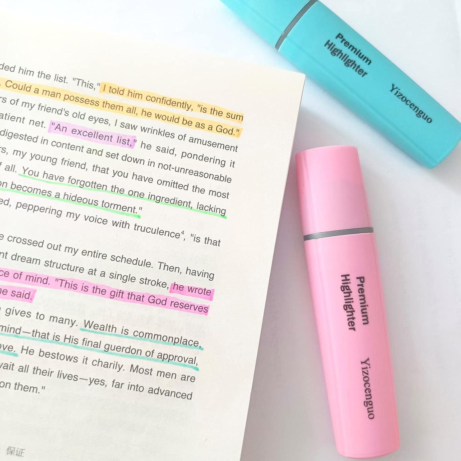 Pastel Textmarker Markierungsstift Meißelspitze 6 Farben