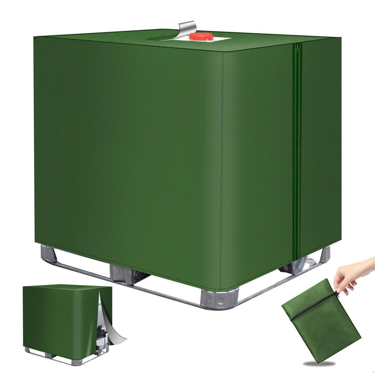 IBC Tank Abdeckung 1000L – Grün, 420D, UV-Schutz