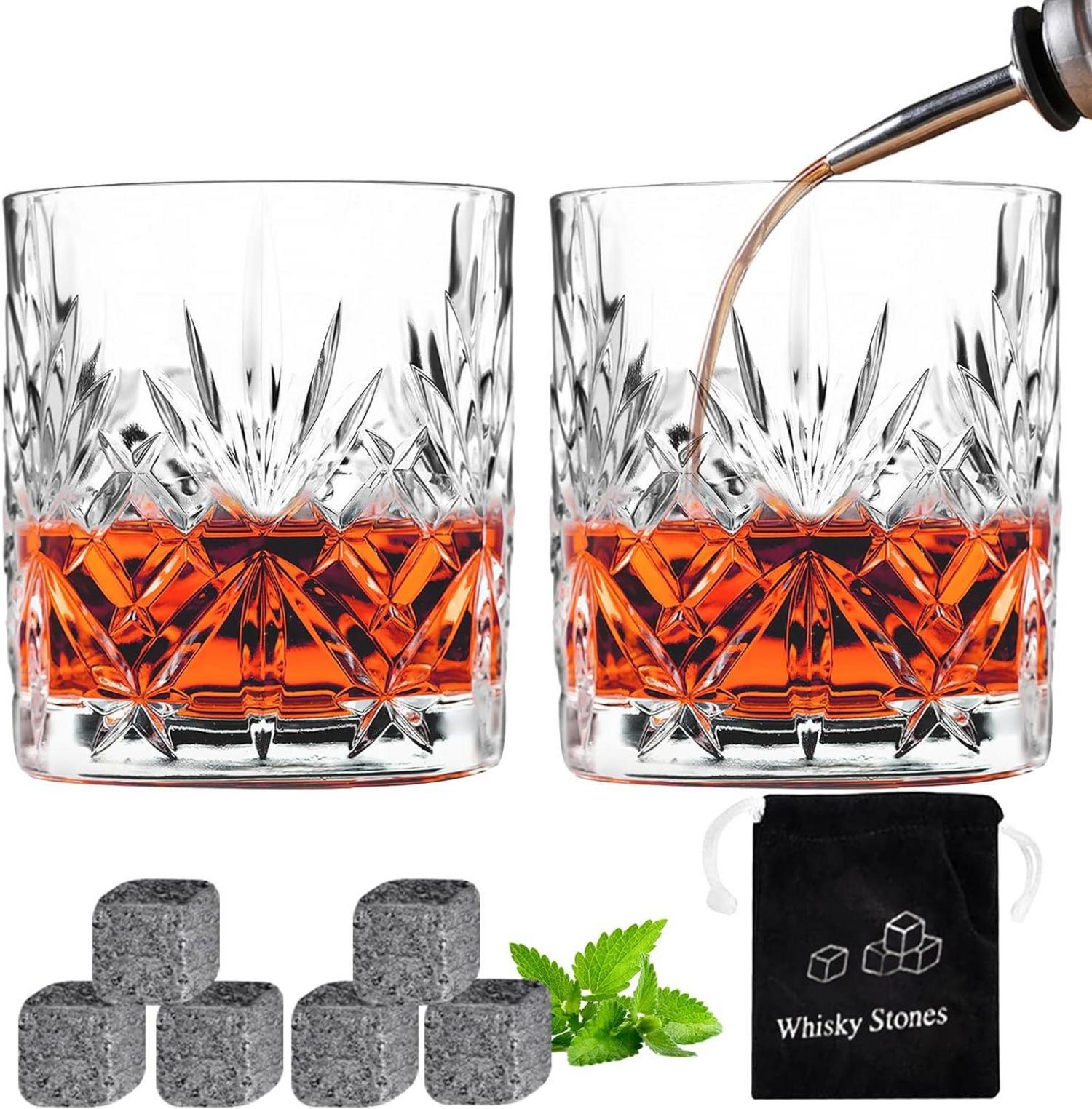 Kristall Whisky Gläser Set 2 Stk. 30cl - 300ml - Old Fashioned