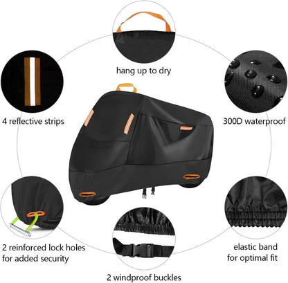 Motorrad Abdeckplane 300D Wasserdicht Outdoor Schutzhülle