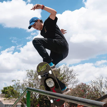 Sefulim Skateboard 78,9x20,3 cm 7-lagig kanadischer Ahorn Doppel-Kick-Deck