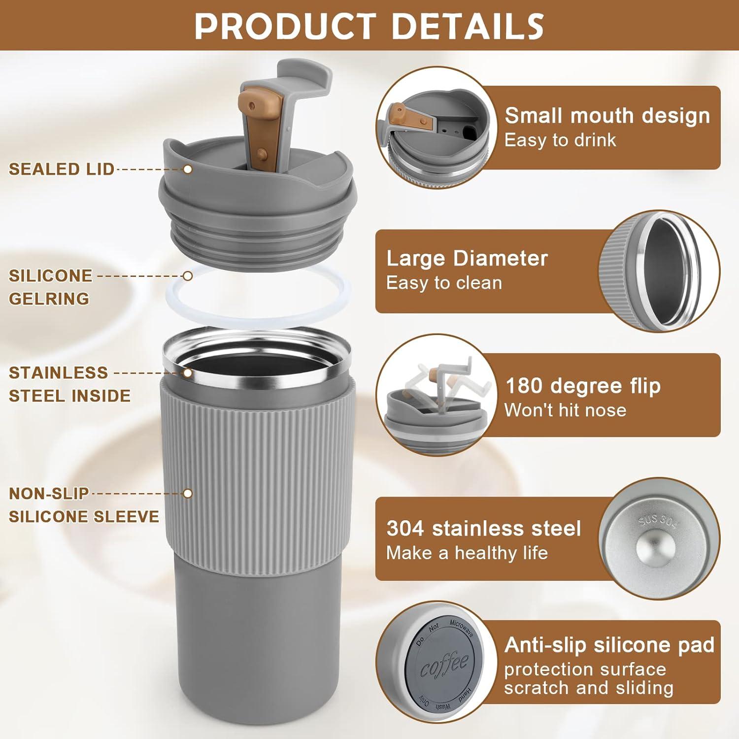 CS COSDDI Thermobecher 450ml auslaufsicher mit Deckel